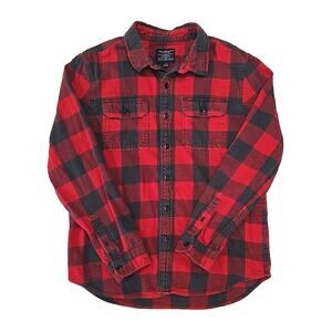 American Eagle Outfitters Red and Black Checkered Shirt